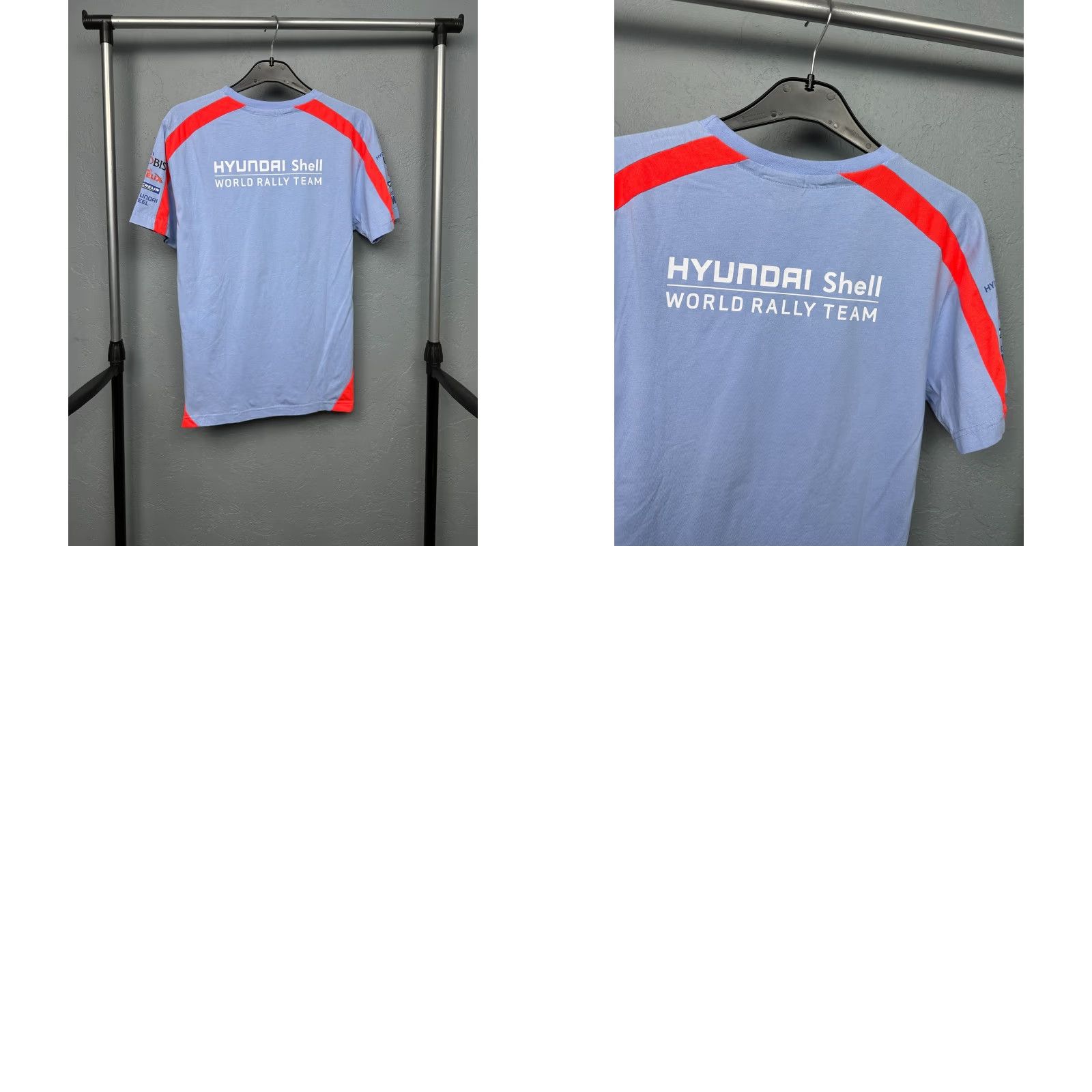 Vintage Hyundai Rally Racing Team Mens T-Shirt S Blue Cotton Graphic Print Crew Neck Short Sleeve Vintage No Size US S / EU 44-46 / 1 - 8 Thumbnail