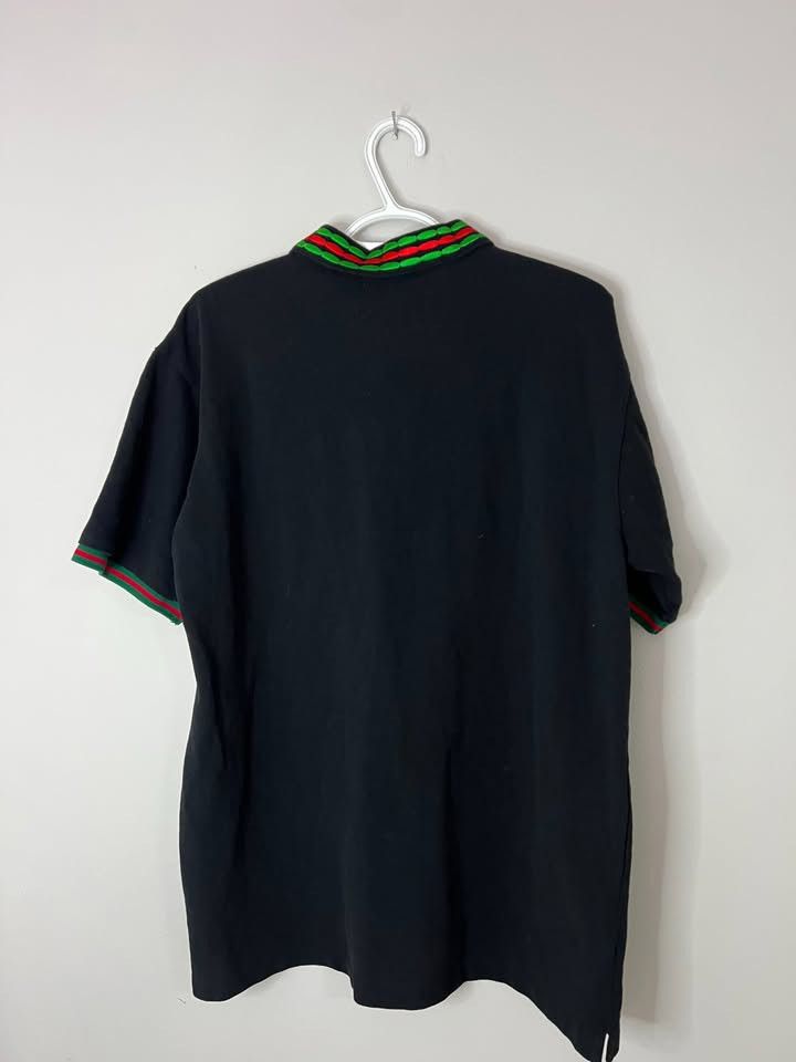 Gucci Authentic Gucci Web-Collar Interlocking G Polo Shirt - Black Size US XXL / EU 58 / 5 - 4 Thumbnail