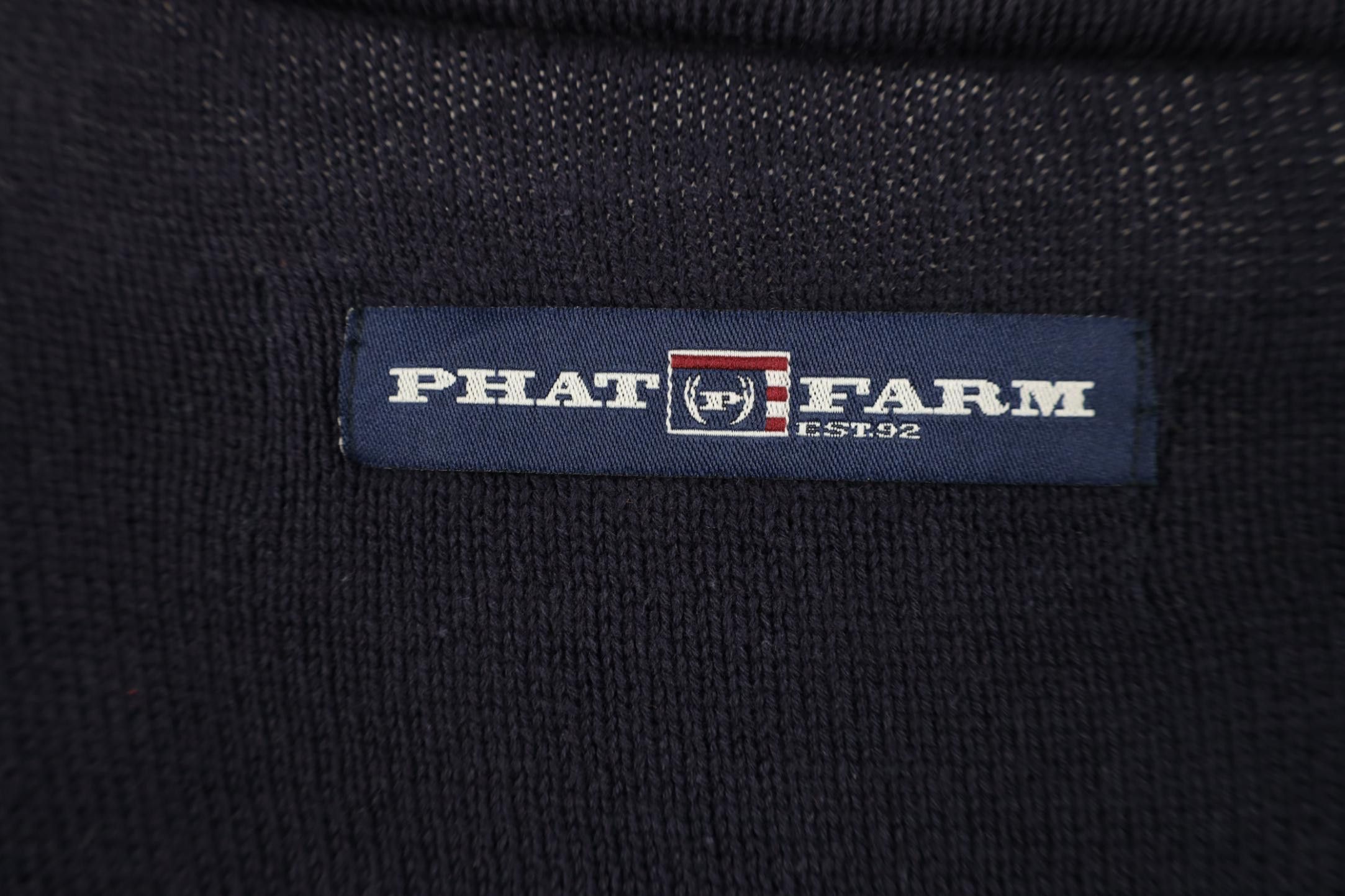 Phat Farm Deadstock Vtg 90s Y2K Phat Farm Marled Knit Sweater Striped Size US XXL / EU 58 / 5 - 11 Thumbnail