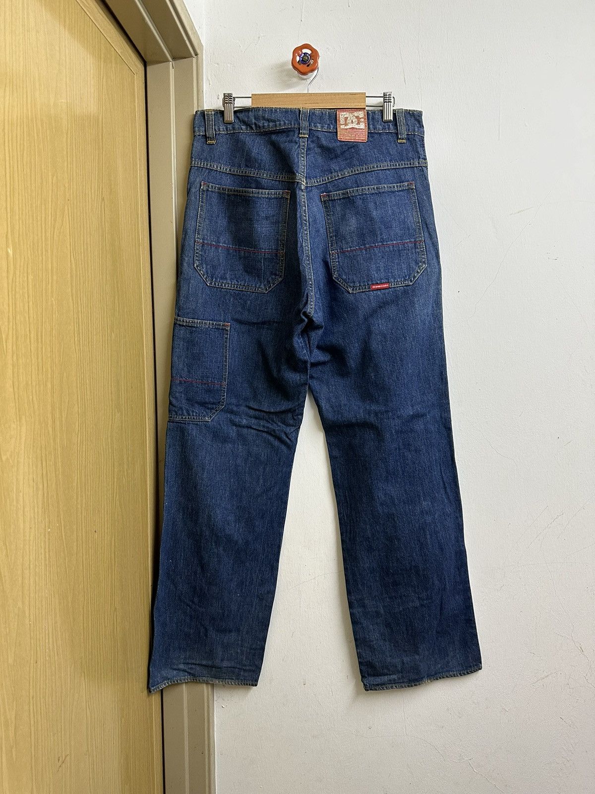 image of Vintage 90's Dc Skateboard Baggy Carpenter Jeans in Blue, Men's (Size 32)