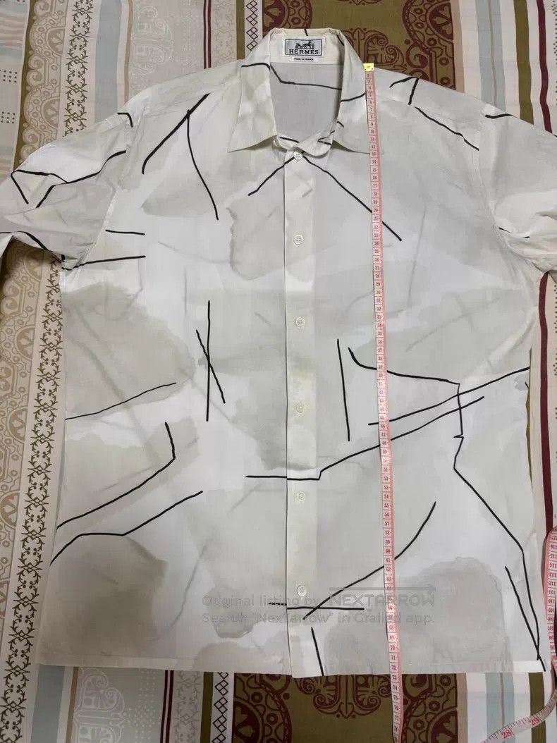 Hermes Hermes Casual shirt. Full body ink line pattern, lightweig Size US XXS / EU 40 - 5 Thumbnail