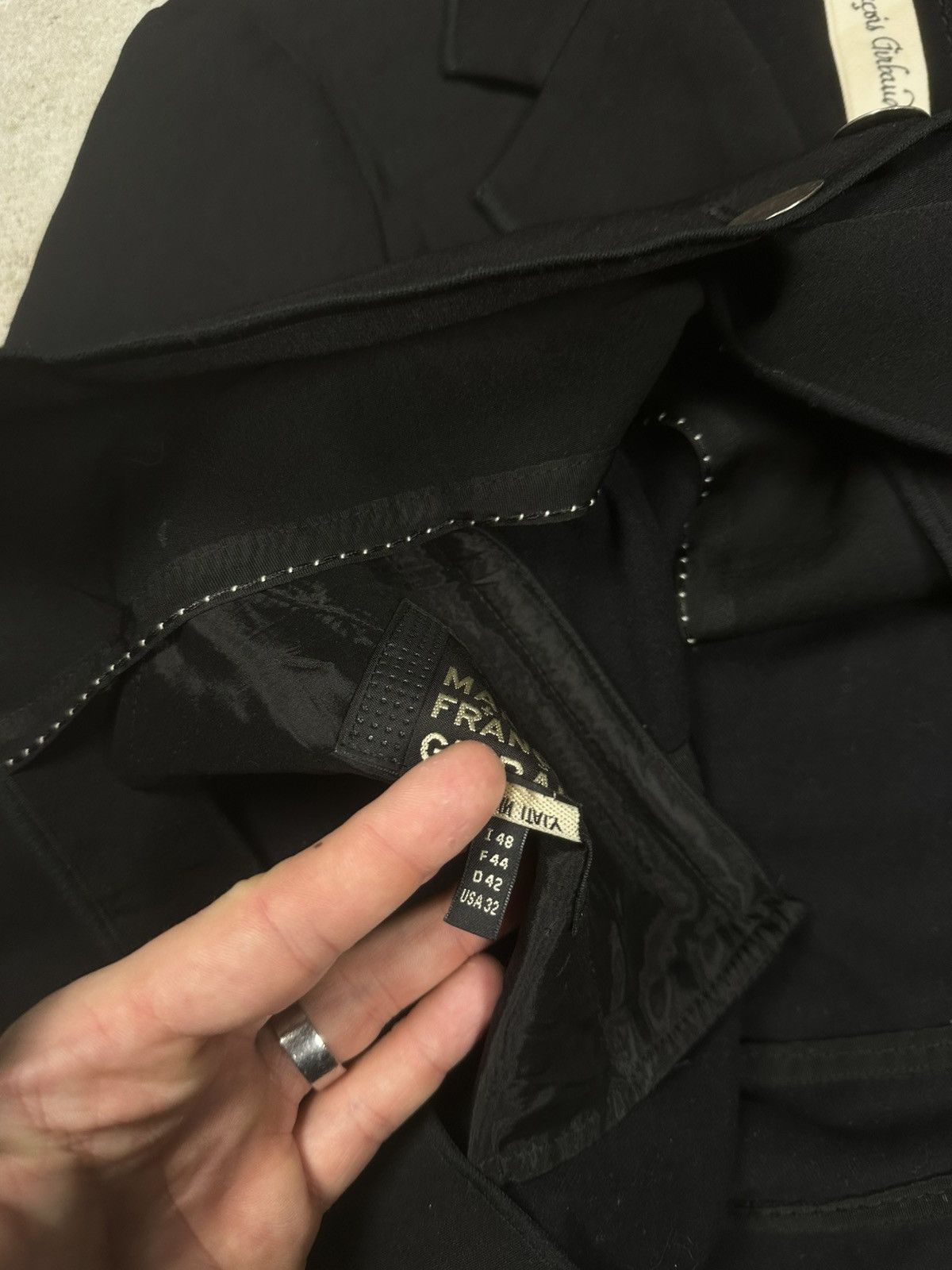 Marithe + Francois Girbaud 2000s Marithe Francois Girbaud Black Blazer Jacket Size XL / US 12-14 / IT 48-50 - 11 Thumbnail