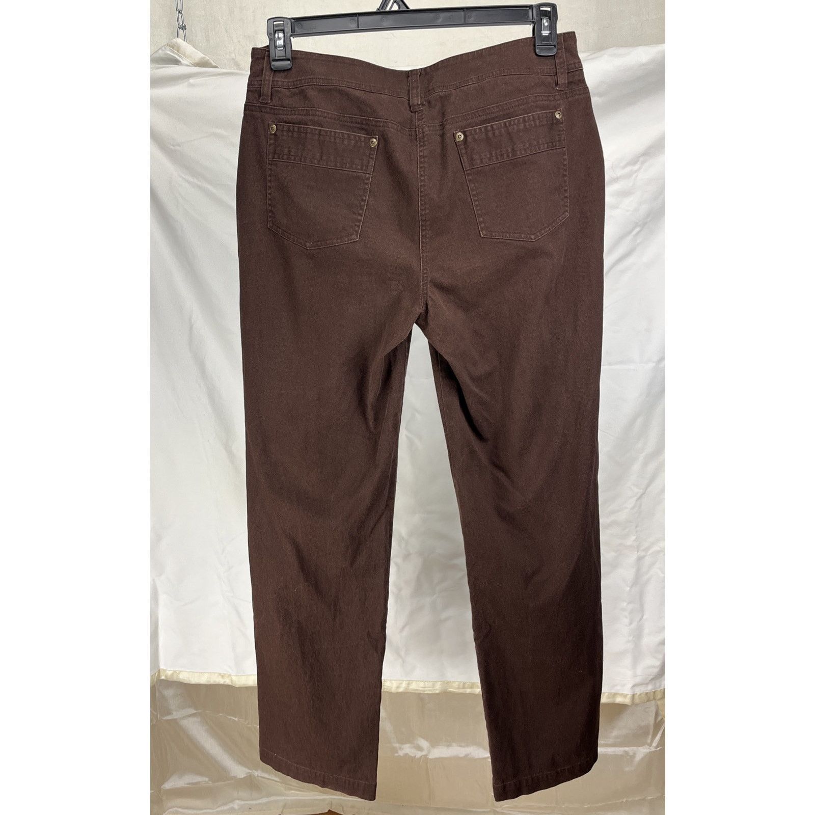 Jones New York WOMEN'S JONES NY SPORT STRETCH CORDUROY BROWN PANTS SIZE 10 Size 32" / US 10 / IT 46 - 3 Thumbnail