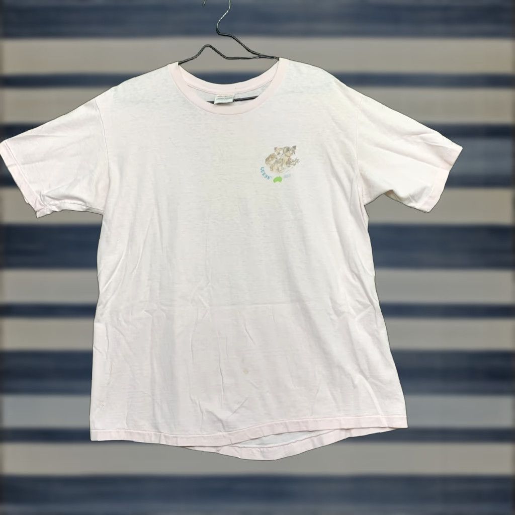 Guess VINTAGE Guess Shirt Mens XL Pink Koala Australian Animals 80s Graphic T-Shirt Retro 1989 Size US XL / EU 56 / 4 - 1 Thumbnail