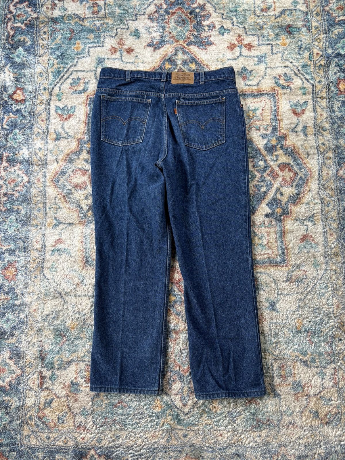 Levi's Vintage Levi’s 619 Darkwash Orange Tab Jeans Size 34 Size US 34 / EU 50 - 3 Thumbnail