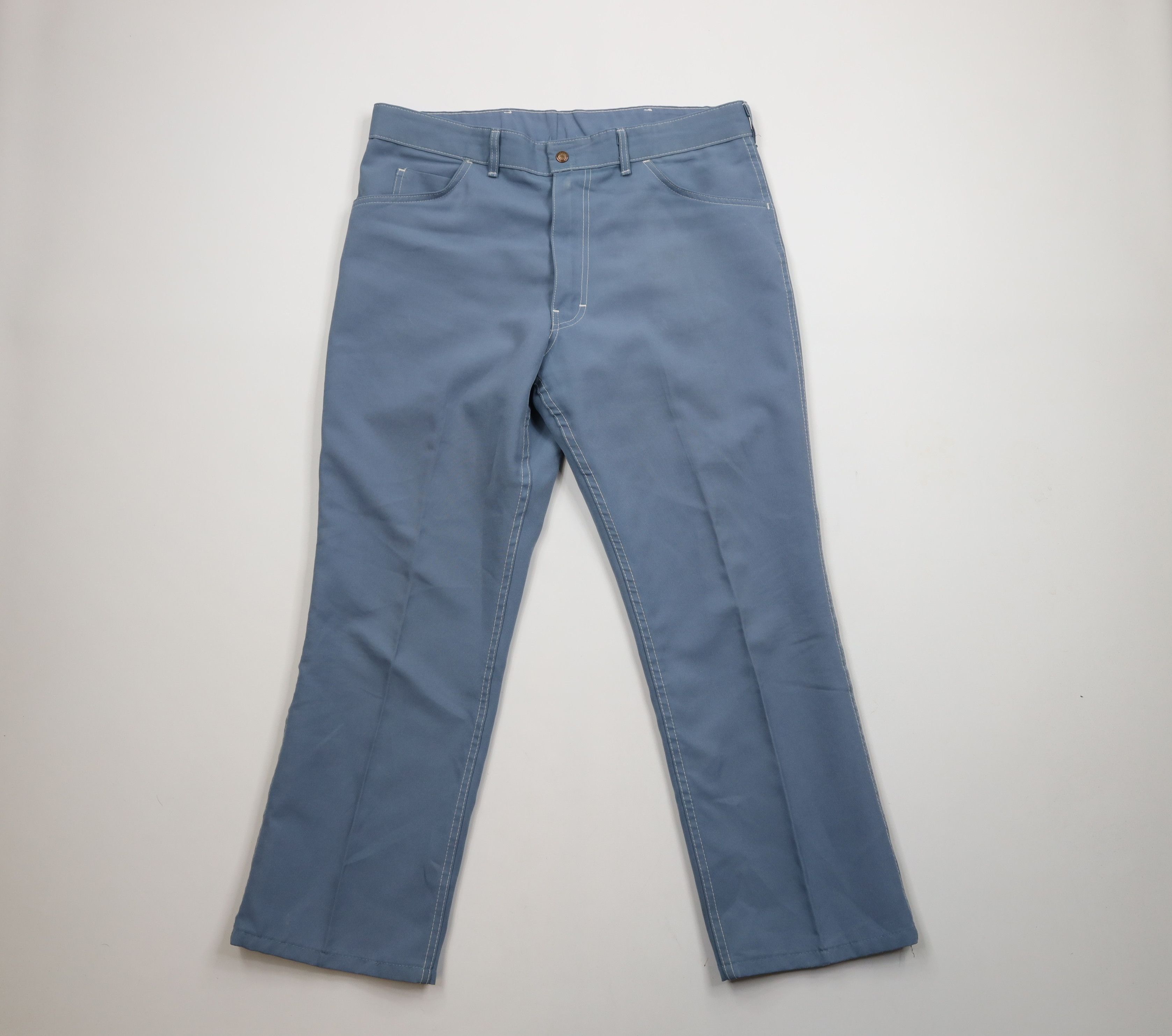 Vintage Vintage 70s Streetwear Knit Flared Wide Leg Chino Pants USA Size US 36 / EU 52 - 1 Thumbnail