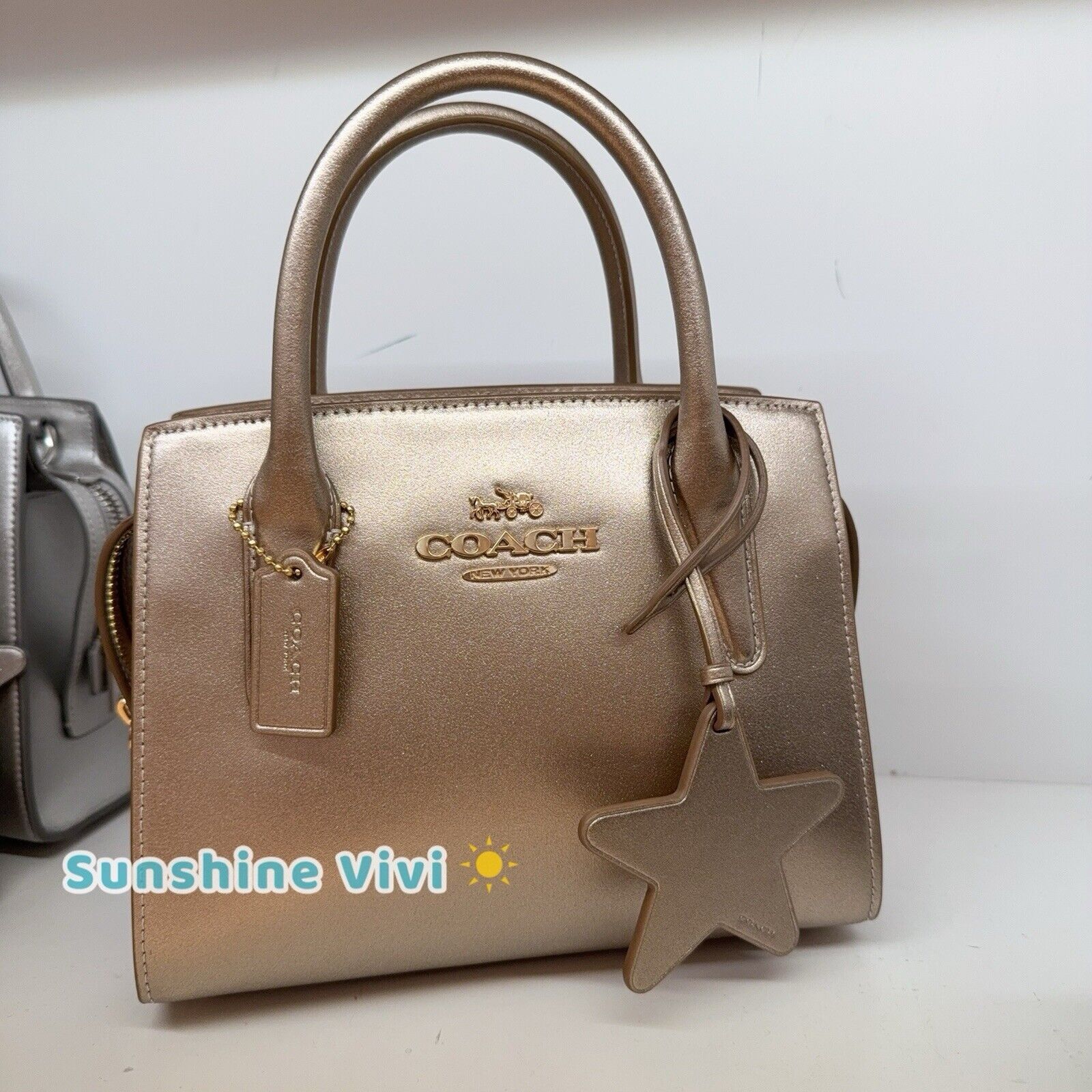 NWT COACH CW024 Andrea Carryall Bag Leather