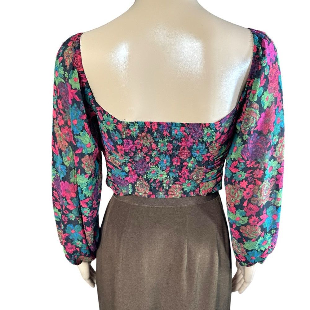 Free People New Free People Oh Lala Floral Crop Top Size XS Size XS / US 0-2 / IT 36-38 - 4 Thumbnail