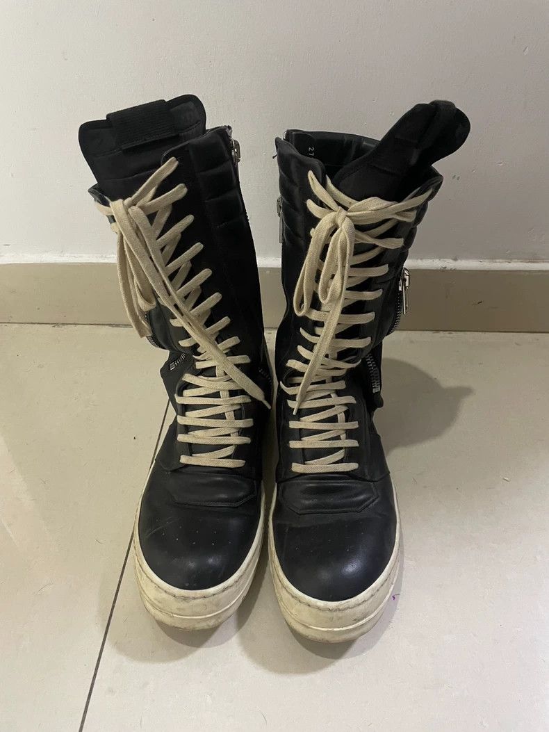Rick Owens rick owens High Top Boots Zip Pocket Leather Boots 2502-Nex Size US 10 / EU 43 - 1 Thumbnail