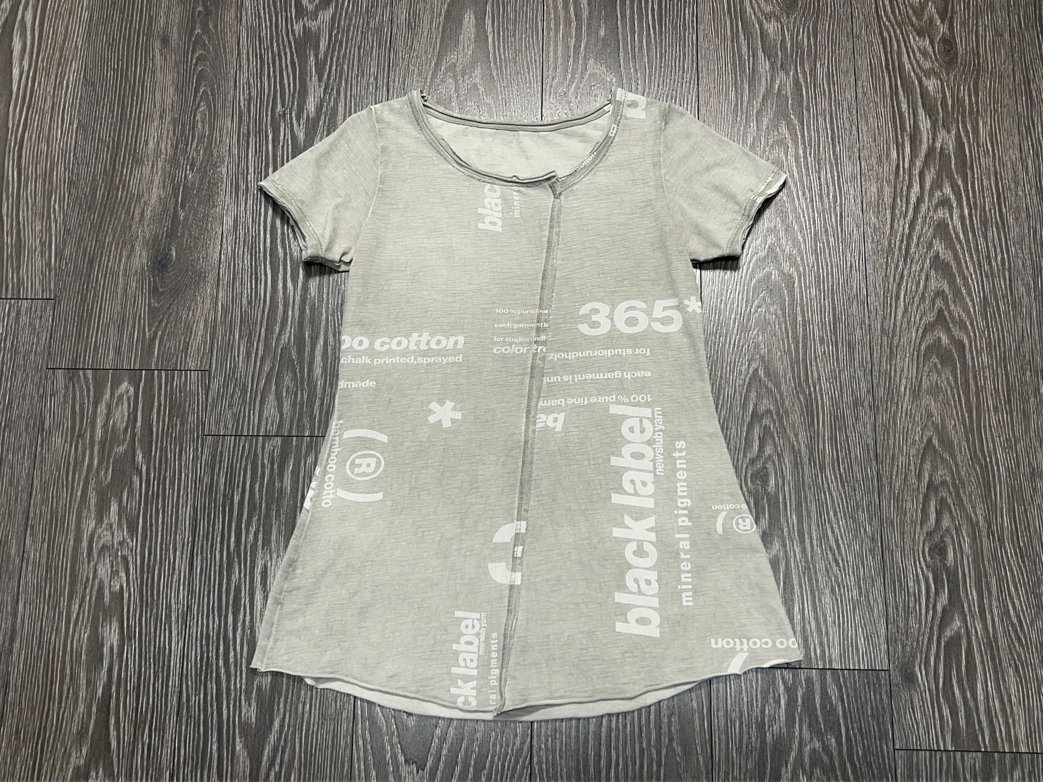 Rundholz Black Label Big Logo Gray Top T Shirt Short Sleeve Size M Size M / US 6-8 / IT 42-44 - 2 Thumbnail