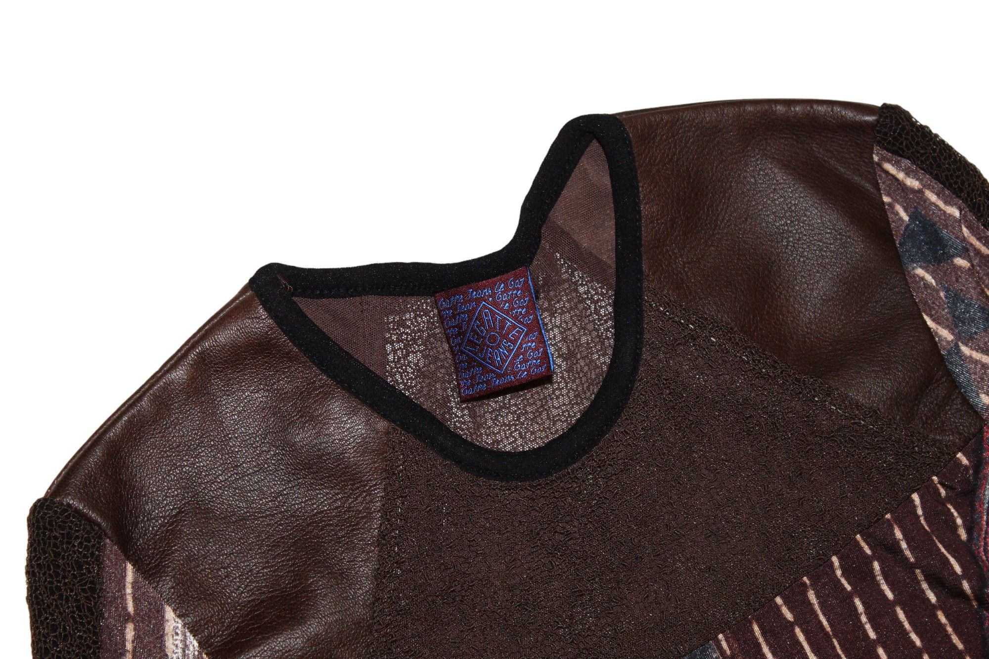 Jean Paul Gaultier 💥 Legatte Jeans Marco Fantini Leather Trim Mesh Top Size S / US 4 / IT 40 - 10 Thumbnail