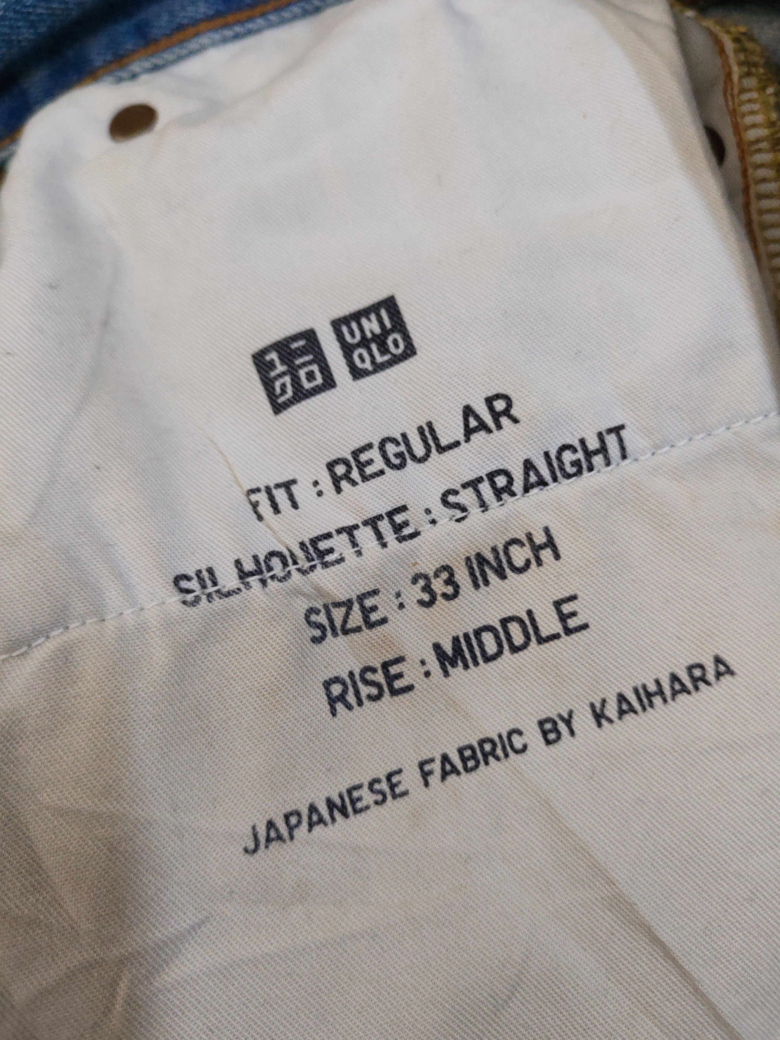 Japanese Brand Uniqlo Blue Faded Distressed Ripped denim Jeans #W2065 Size US 34 / EU 50 - 13 Thumbnail