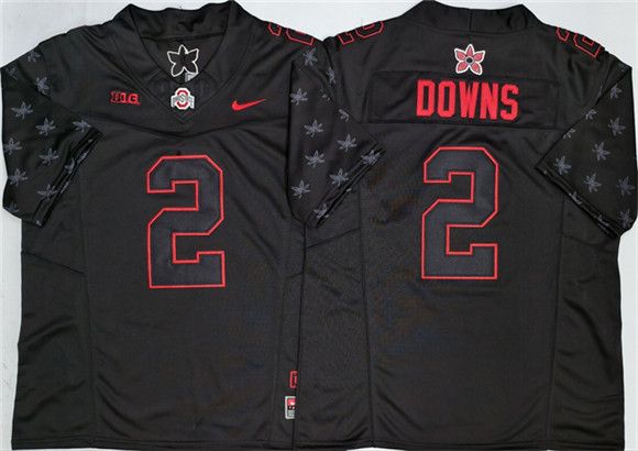 Other Men's Ohio State Buckeyes #2 Caleb Downs Black 2025 Size US XL / EU 56 / 4 - 1 Thumbnail