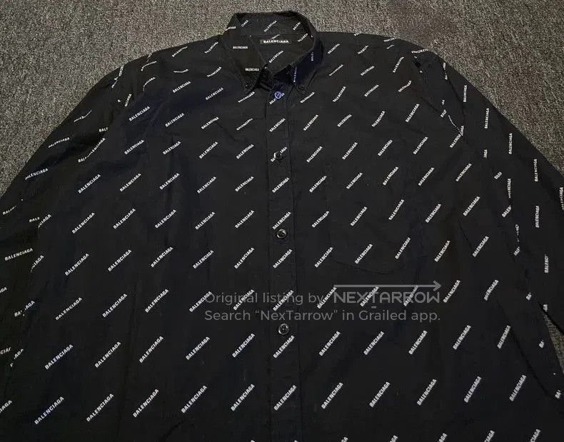 Balenciaga Balenciaga Oversized Logo Print Shirt. Size US M / EU 48-50 / 2 - 2 Thumbnail