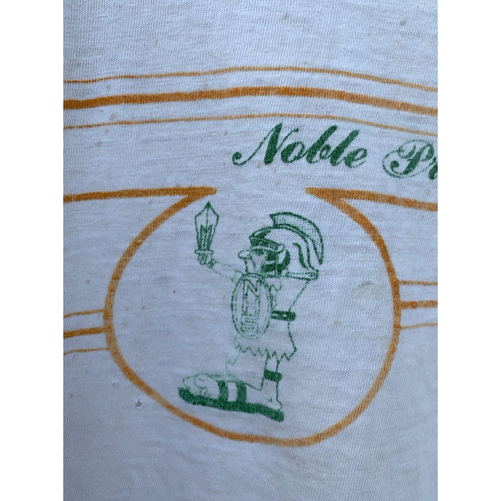 Thrasher Vintage Notre Dame Its Alive T Shirt Collegiate Pacific White Cotton T-Shirt Mens L Graphic Print Distressed Holes 1970s 1980s Size US L / EU 52-54 / 3 - 3 Thumbnail
