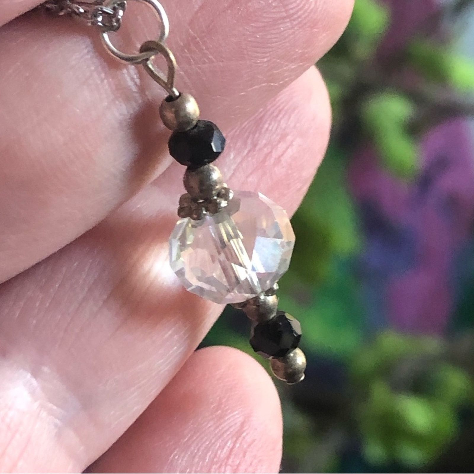 Handmade Handcrafted aura quartz crystal pendant on chain necklace Size ONE SIZE - 10 Thumbnail