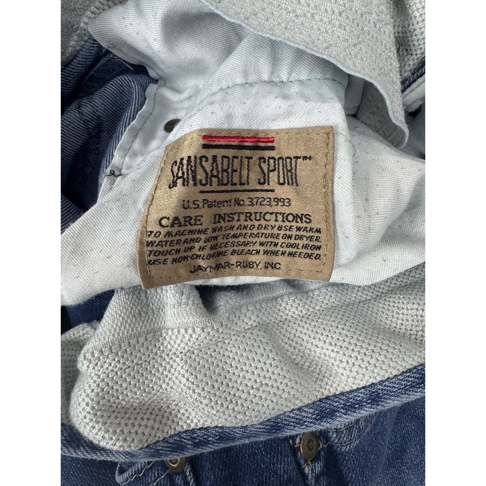 Other 1970s Vintage Sansabelt Jeans Blue High Rise Built-In USA 28 Size 28" / US 6 / IT 42 - 8 Thumbnail