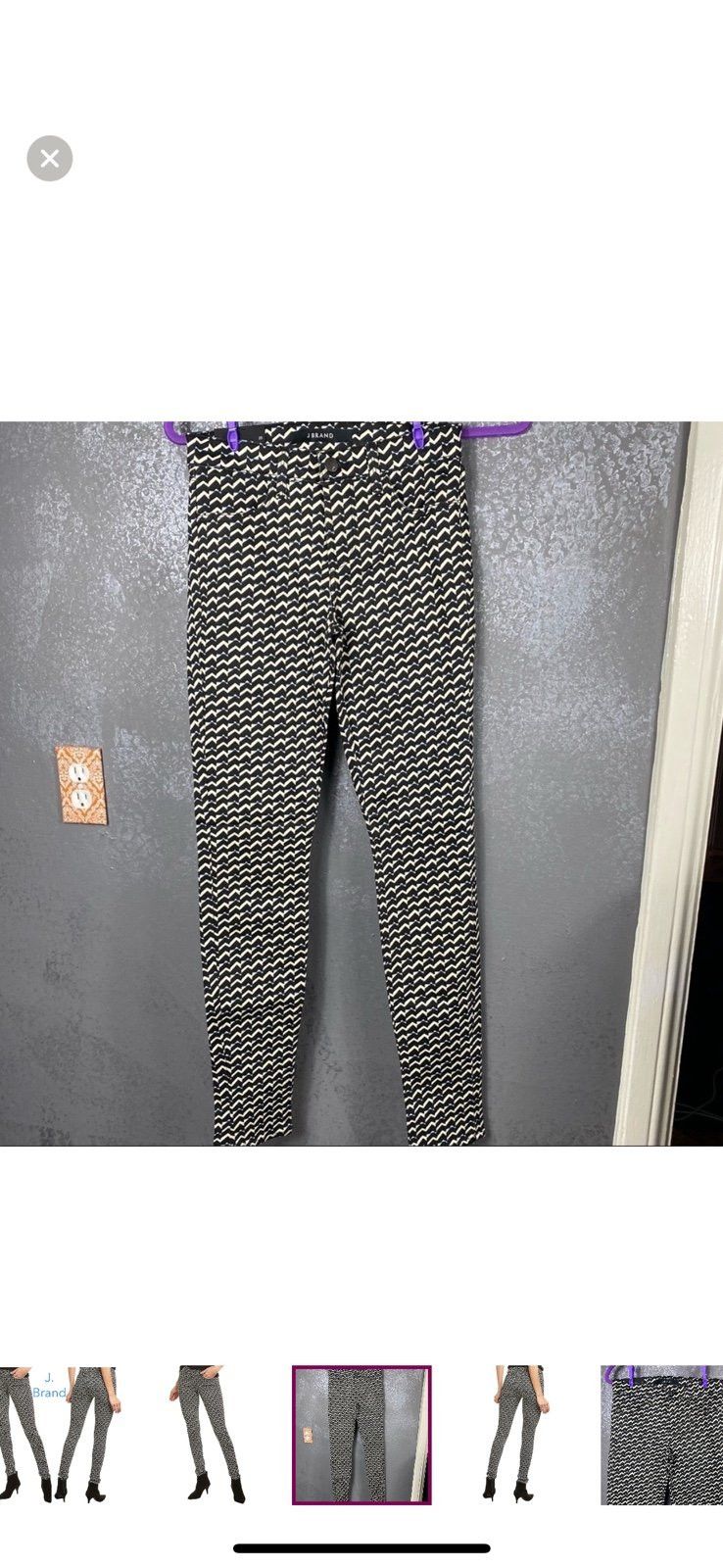 J Brand J Brand Berlin Print Super Skinny Jean mid rise geometric b Size 25" / US 0 / IT 36 - 3 Thumbnail