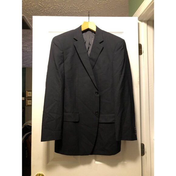 Michael Kors michael kors men's black 100%wool sport coat blazer 44R Size 44R - 1 Thumbnail