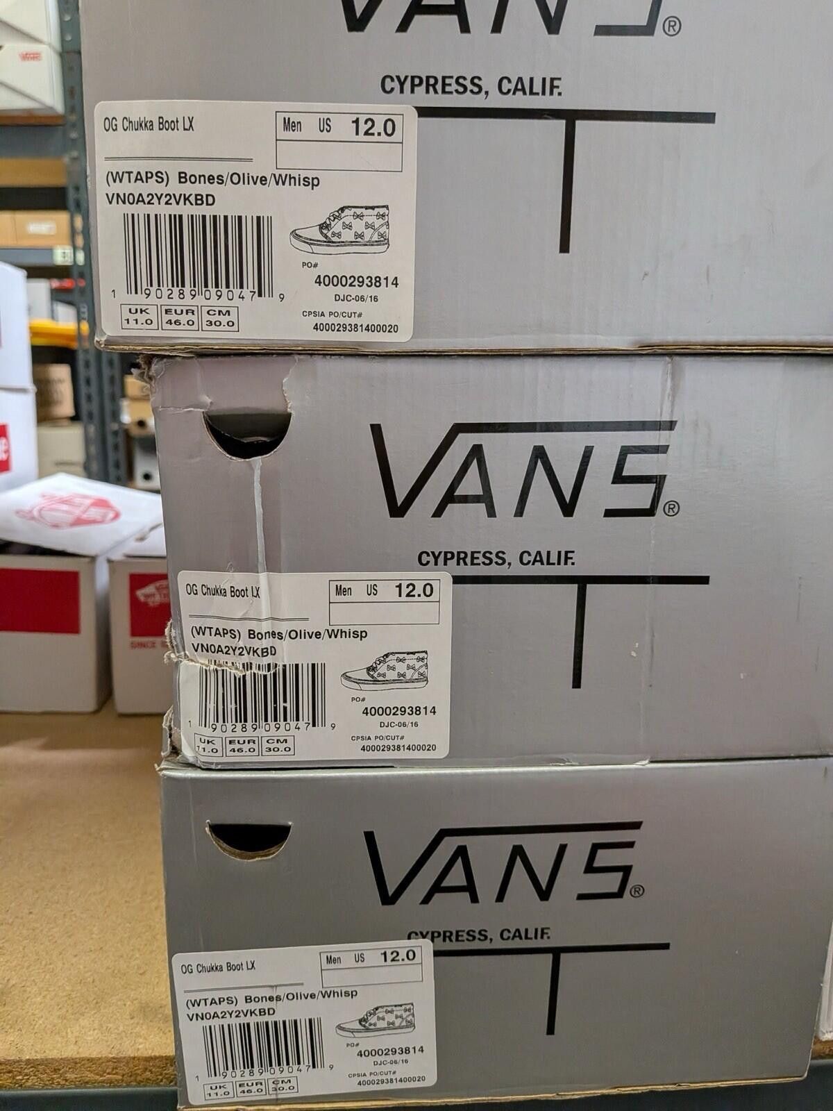 Vans VANS OG CHUKKA BOOT LX WTAPS BONES OLIVE VN0A2Y2VKBD US12 Size US 12 / EU 45 - 7 Thumbnail