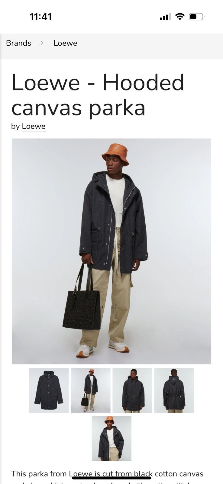Loewe LOEWE coat parka STUDY SIZES IN PHOTOS BY TAPE MEASURE Size US L / EU 52-54 / 3 - 1 Thumbnail