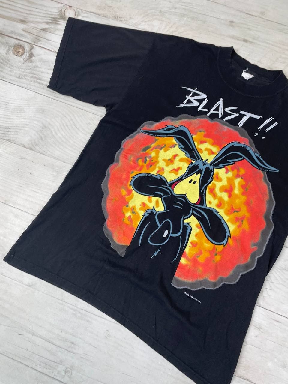Cartoon Network Vintage Warner Bros Looney Tunes Coyote Blast 1995 Tee Size US L / EU 52-54 / 3 - 4 Thumbnail