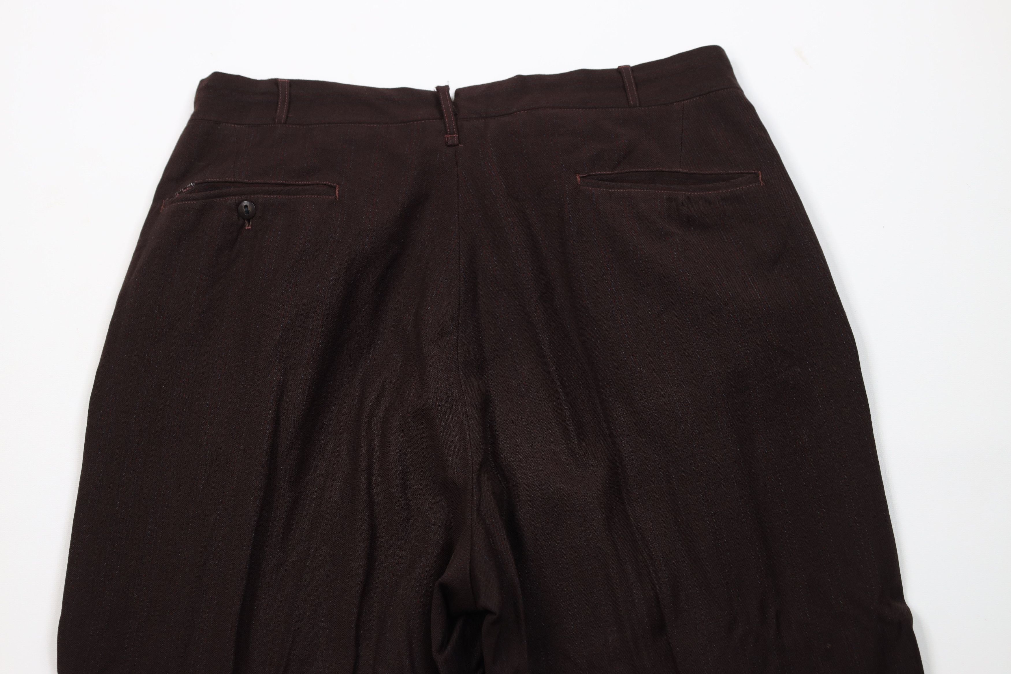 Vintage Vintage 30s 40s Wool Striped Chino Pants Button Fly USA Size US 32 / EU 48 - 11 Thumbnail