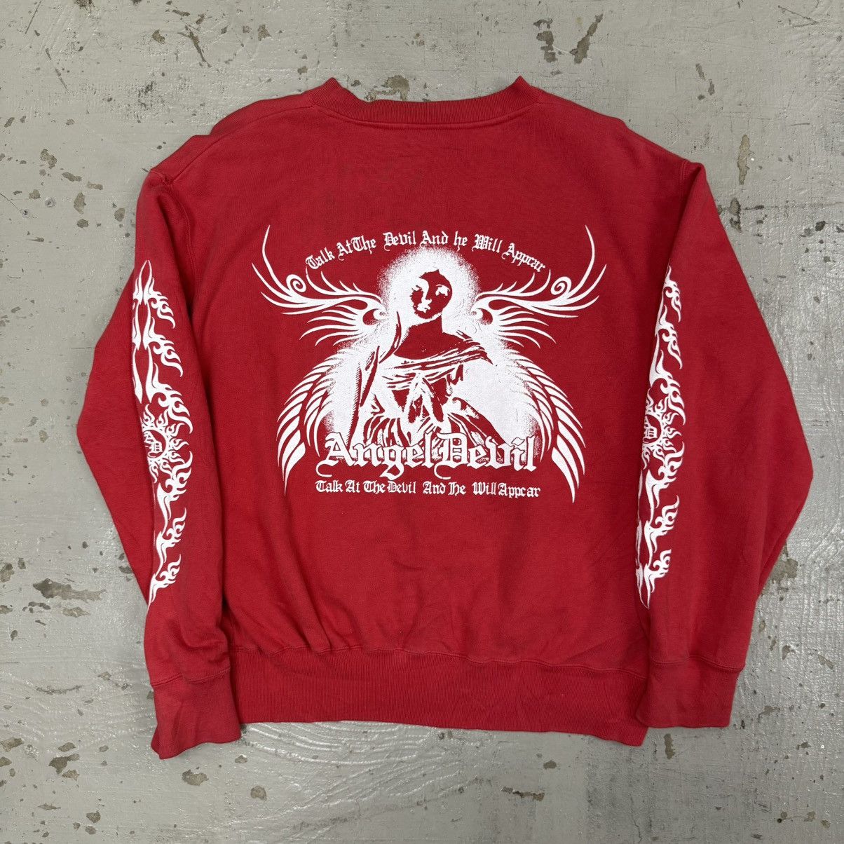 If Six Was Nine Y2K black jam tatto tribal angel devil sweatshirt Size US L / EU 52-54 / 3 - 1 Thumbnail
