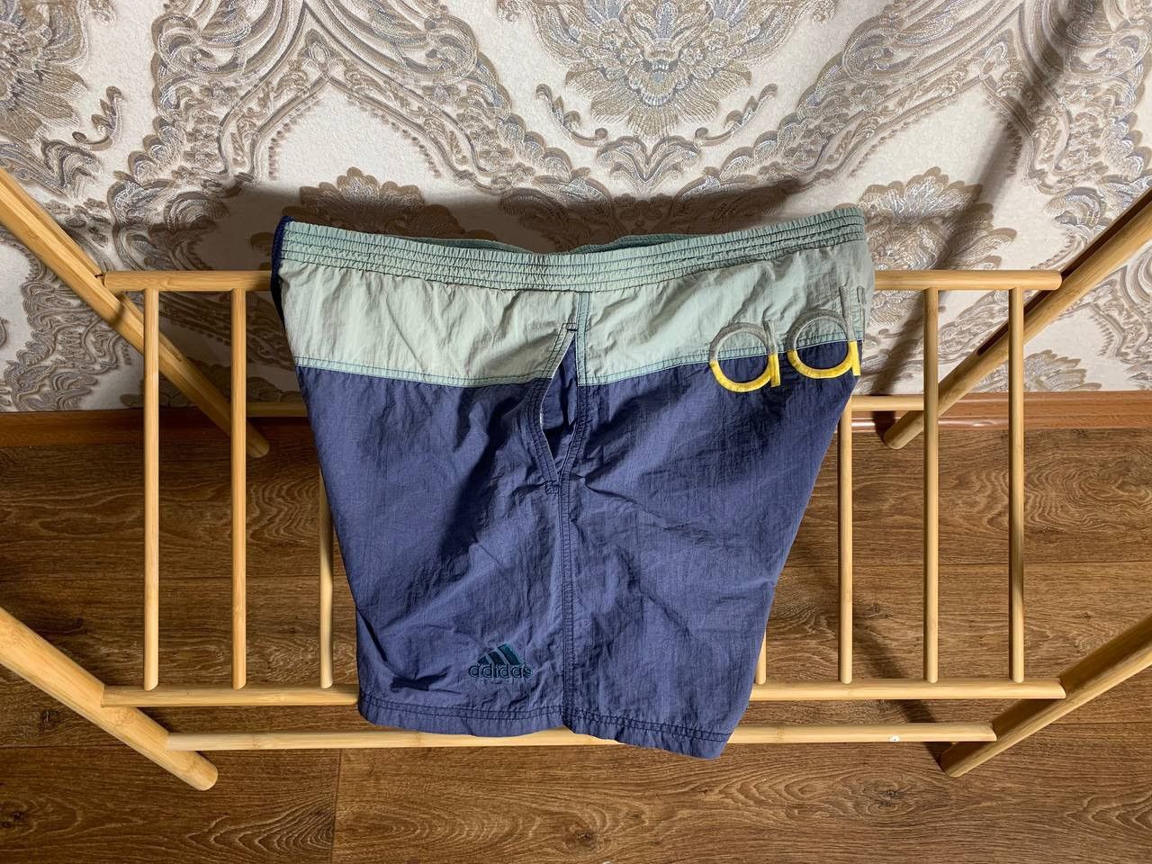 Adidas × Vintage VERY RARE ADIDAS RETRO NYLON BIG LOGO SHORTS WEST IN GERMANY Size US 36 / EU 52 - 5 Thumbnail