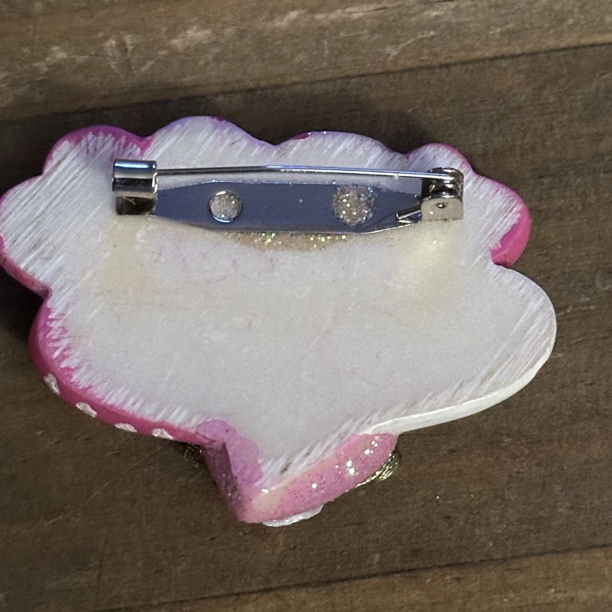 Vintage Vintage Valentines pink hearts brooch Size ONE SIZE - 3 Thumbnail