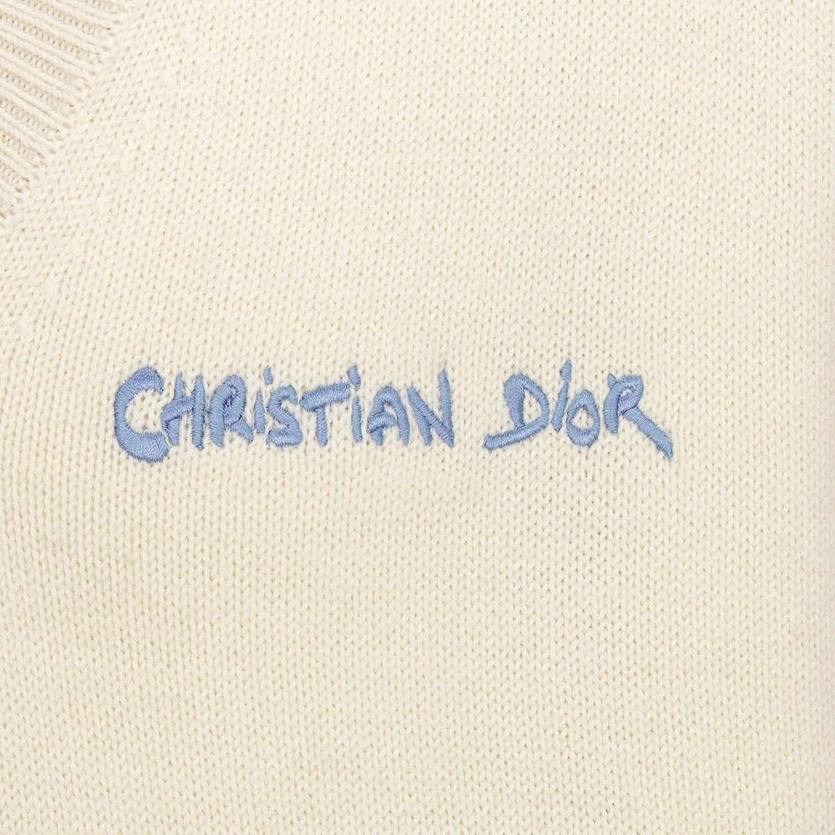 Dior o1bcso1str0226 Tag Sweater Vest in White Size US L / EU 52-54 / 3 - 3 Thumbnail