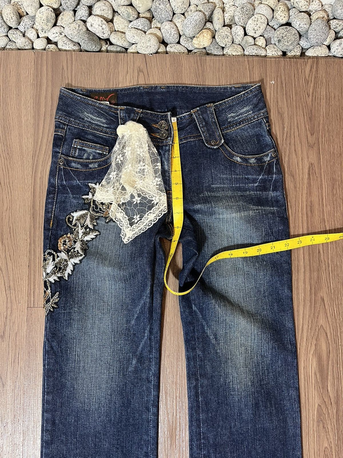 Beauty Beast × Leather × Seditionaries ENC leather strap pocket brocade panelled emboirdery denim Size US 30 / EU 46 - 13 Thumbnail