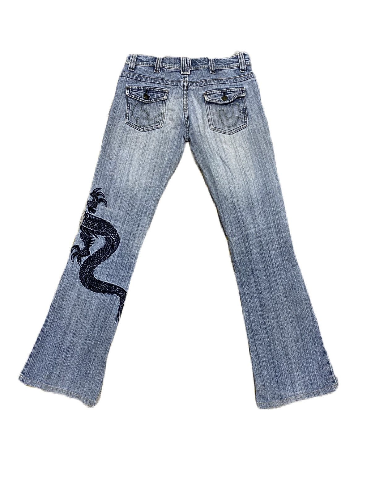 If Six Was Nine × Japanese Brand × Junya Watanabe JAPAN BRAND FLARE TYPE DENIM DRAGON EMBROIDERED EURO Size US 30 / EU 46 - 4 Thumbnail