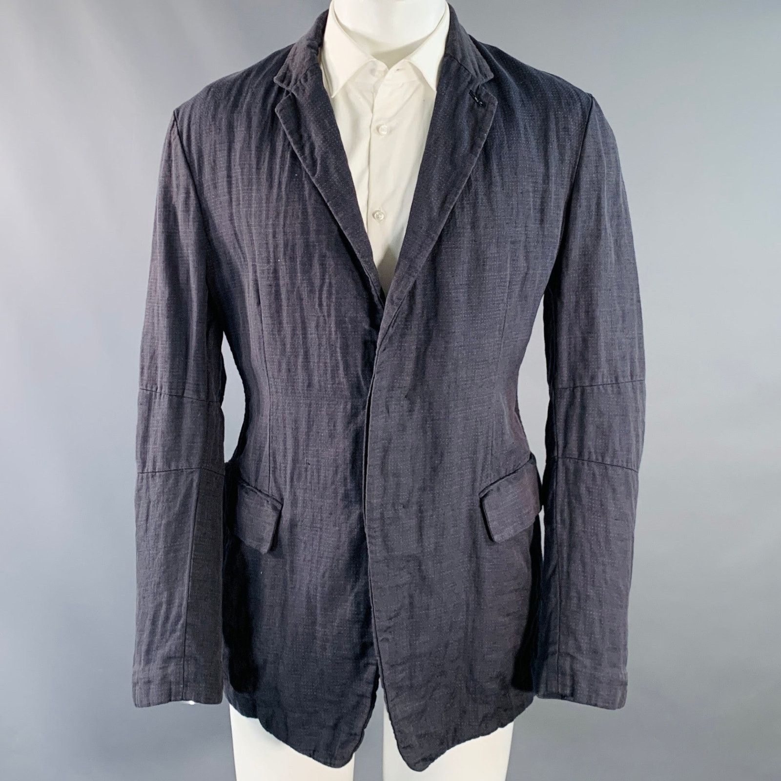 Forme 33204322896 FORME 3'3204322896 Grey Dots Cotton Linen Silk Sport Coat Size 40R - 1 Thumbnail