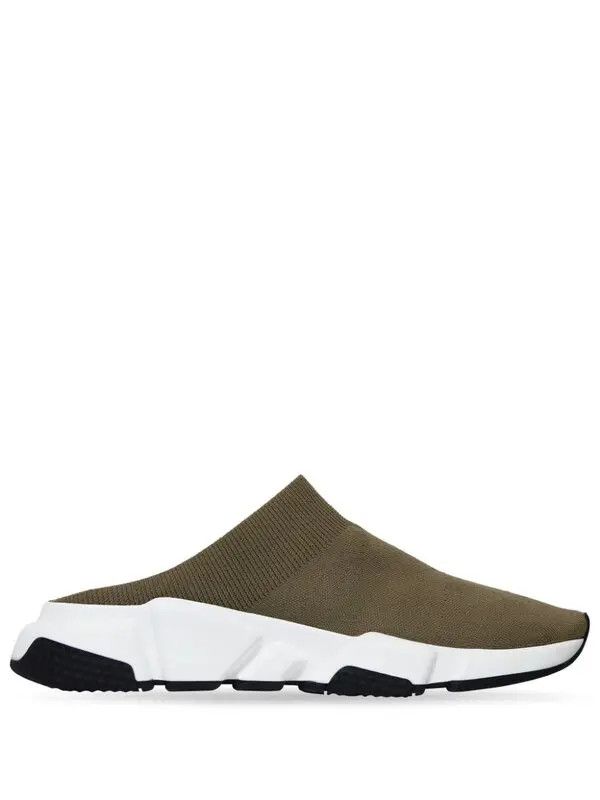 o1w1db10625 Speed Recycled Knit Mules in Green