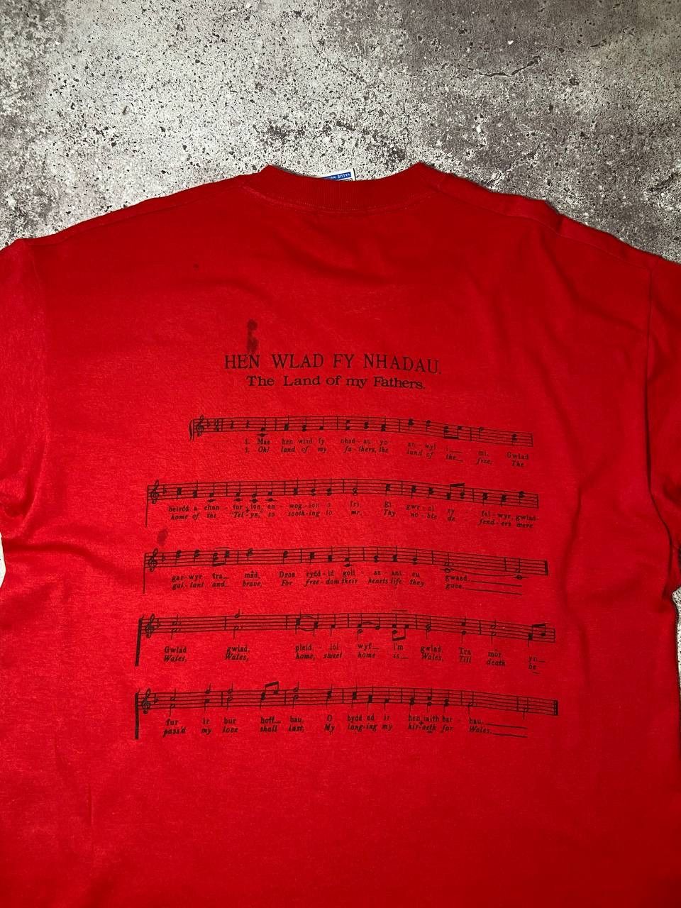 Vintage Vintage Rugby World Cup Wales 1999 Red Cotton T-shirt Size US L / EU 52-54 / 3 - 7 Thumbnail