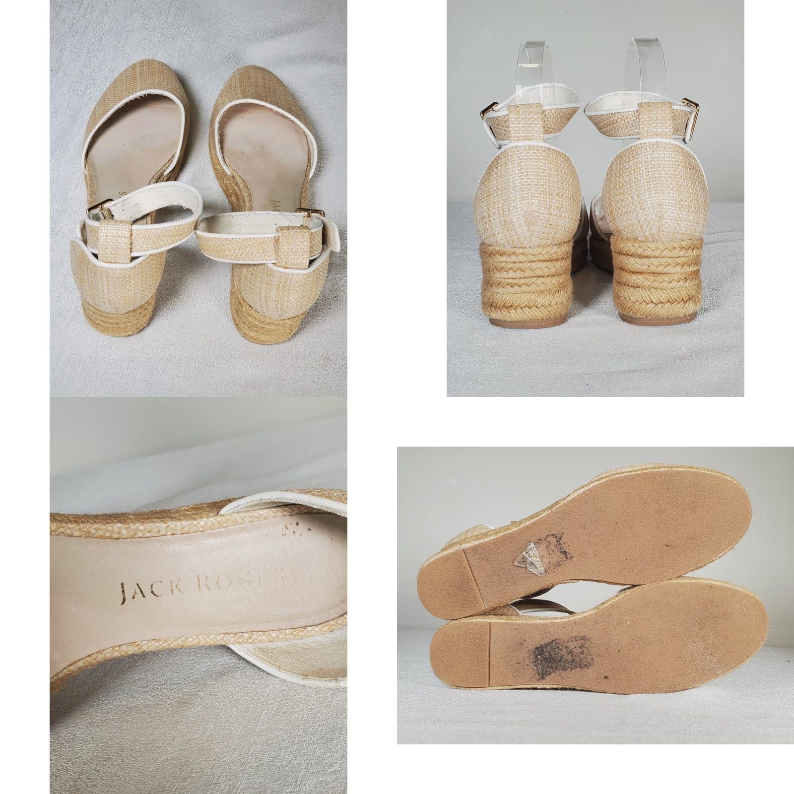 Jack Rogers VINTAGE Jack Rogers Palmer Espadrille Sandals Closed Toe Natural Women’s 9 M NFTW? Size US 9 / IT 39 - 8 Thumbnail