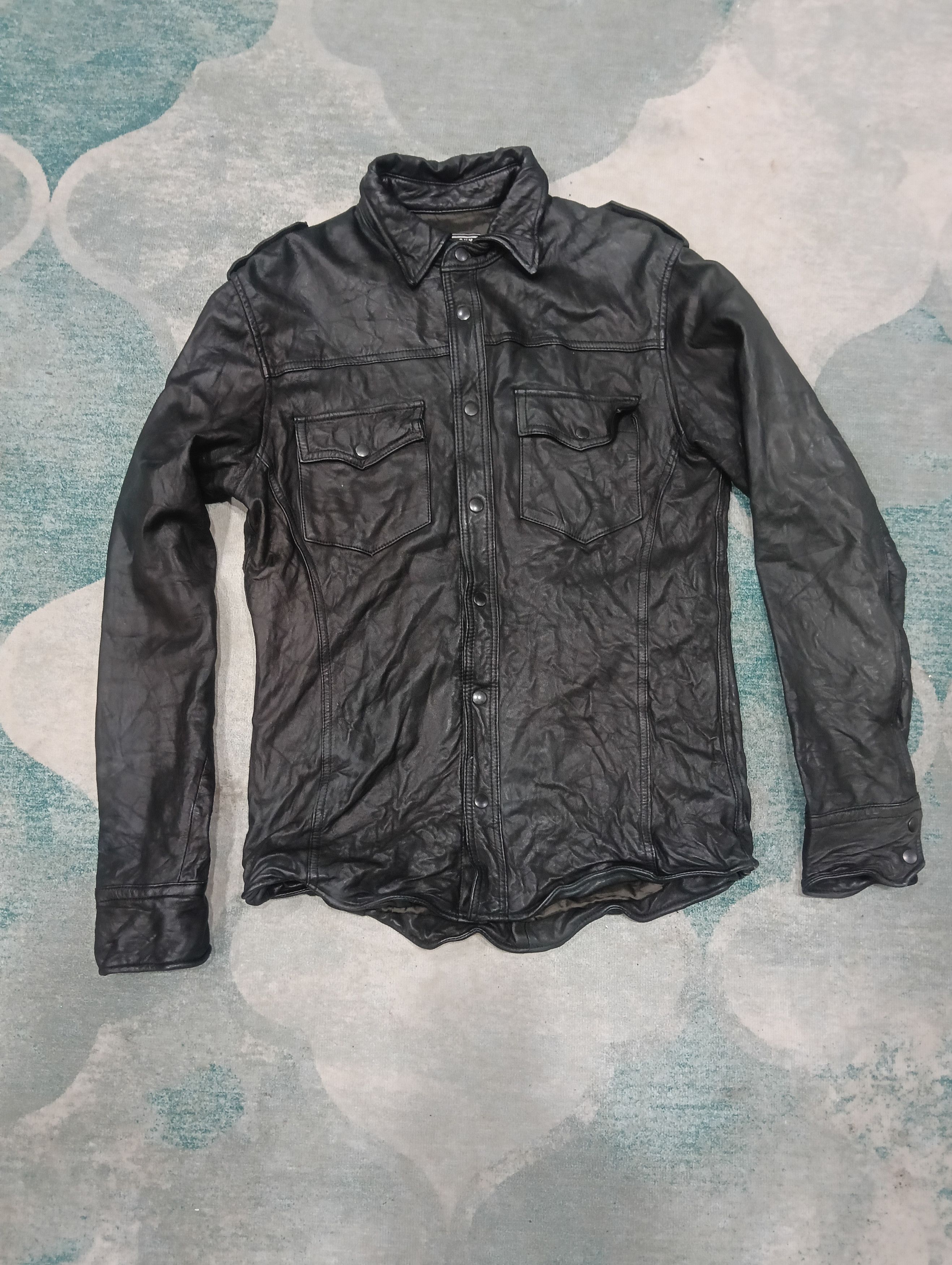 Homme Plisse Issey Miyake × Issey Miyake × Pleats Please Issey Miyake Tete Homme Leather Size US M / EU 48-50 / 2 - 2 Thumbnail