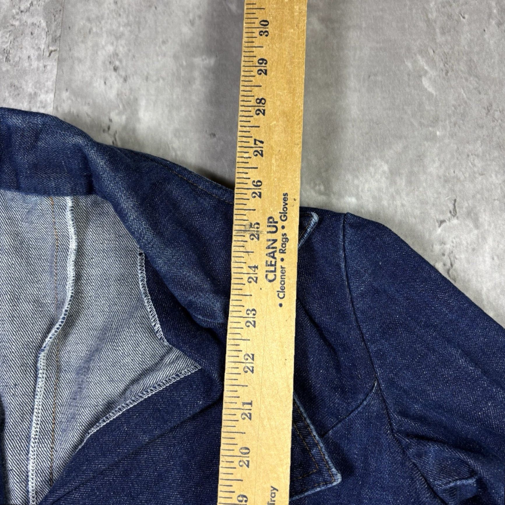 Levi's VINTAGE Levi's Denim Blazer Jacket Women's Small 70s 80s Dark Wash Blue Cotton Mid-Length Button Casual Size S / US 4 / IT 40 - 7 Thumbnail