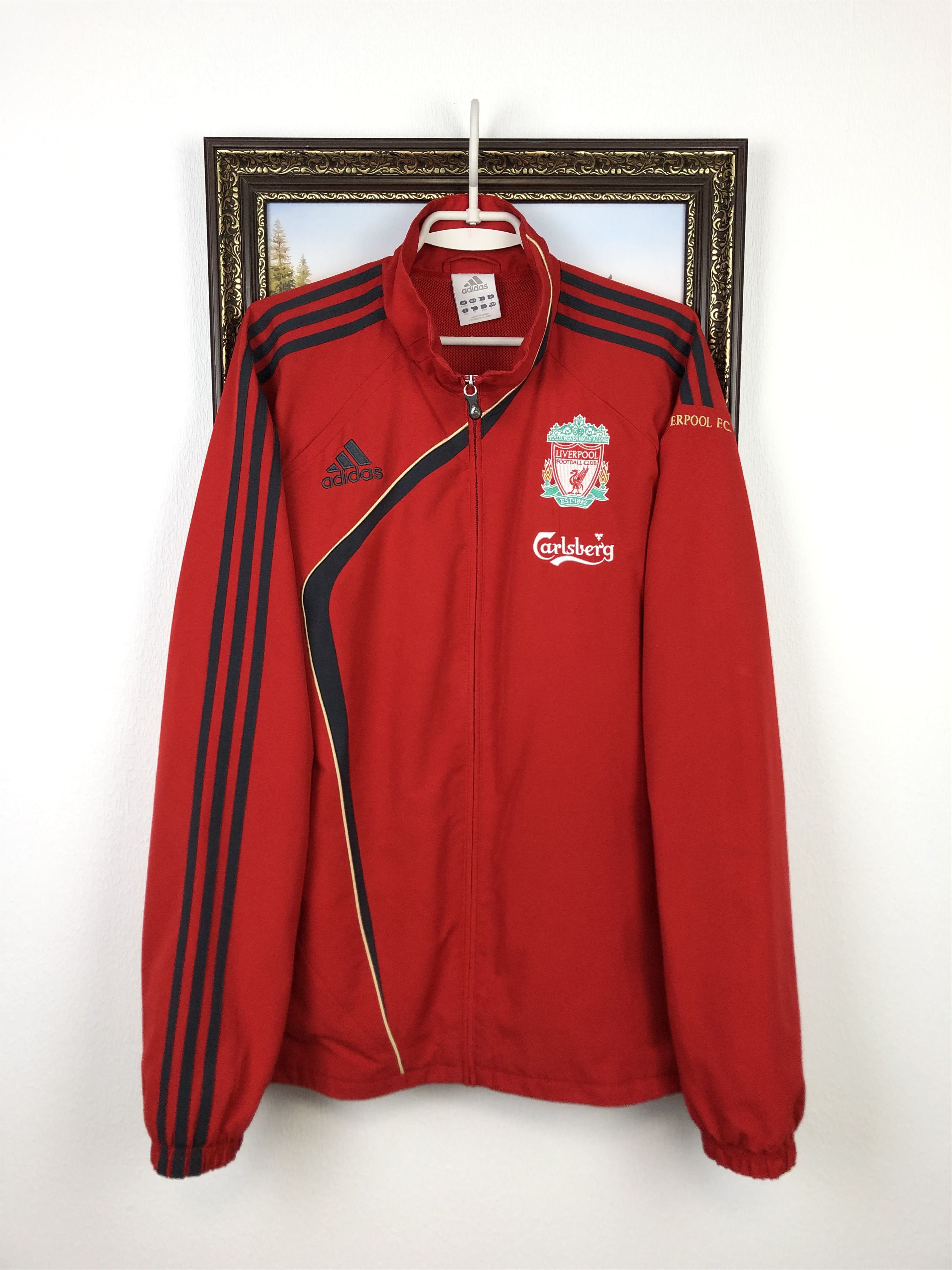 Adidas Vintage Adidas Liverpool Football Jacket Soccer Track Top Size US L / EU 52-54 / 3 - 1 Thumbnail