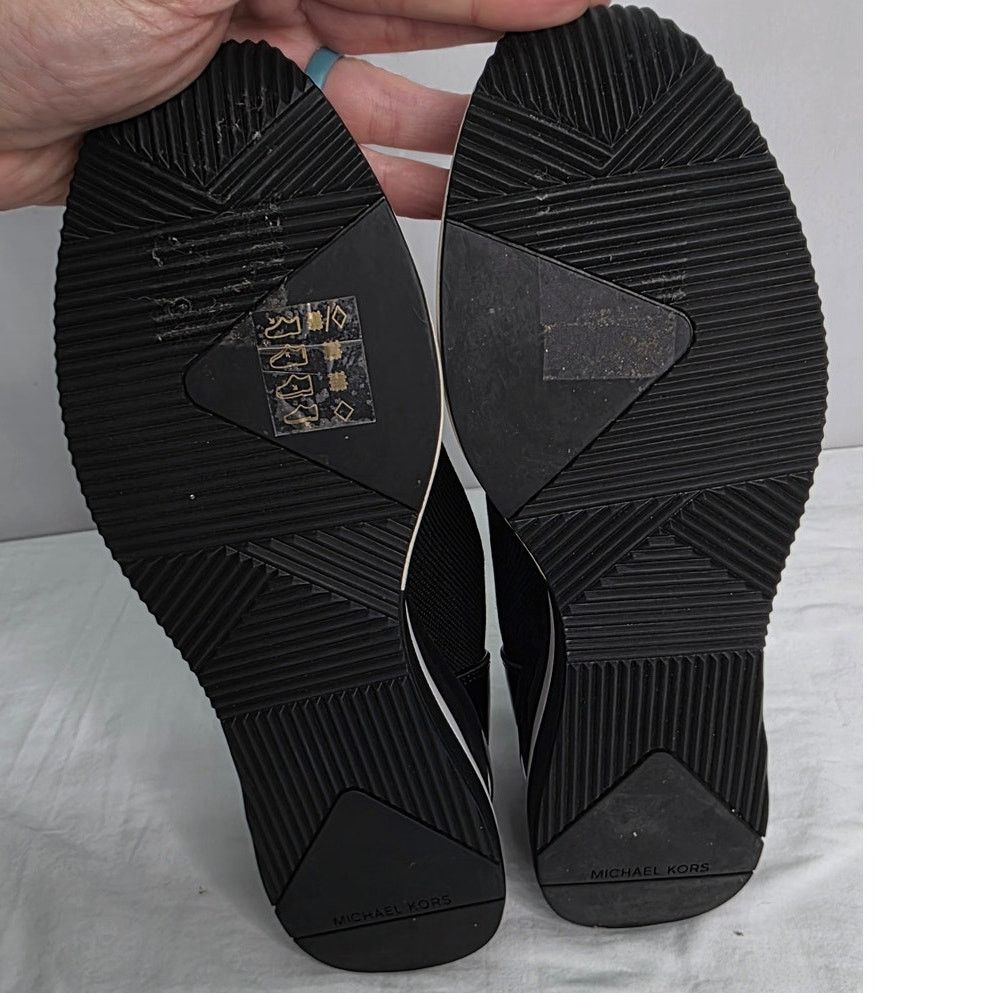 Michael Kors Michael Michael Kors Skyler Black Wedge Sneaker Bootie Size US 8.5 / IT 38.5 - 12 Thumbnail