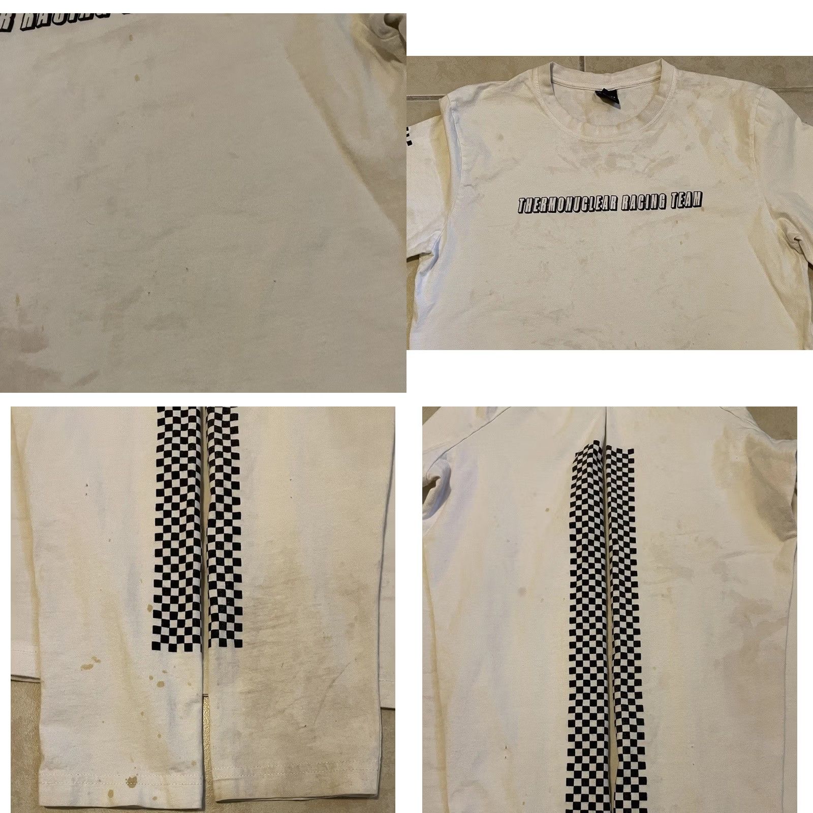 Oakley VINTAGE Oakley Thermonuclear Racing Team Faded Distressed Shirt M White 90s Rock Biker Military USA Mens Size US M / EU 48-50 / 2 - 9 Thumbnail