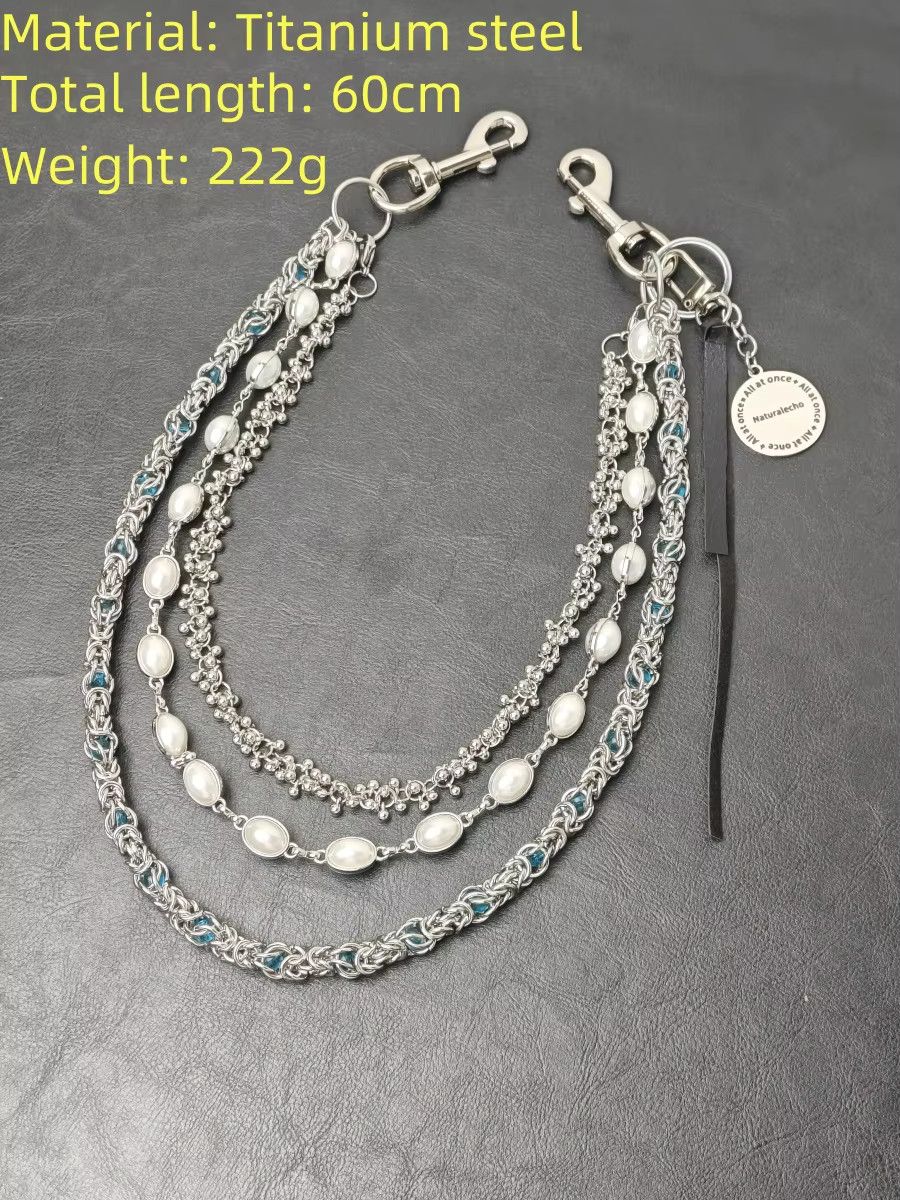 Jewelry Retro Marble Accessories Hip Rock y2k Pants Chain Size ONE SIZE - 7 Thumbnail