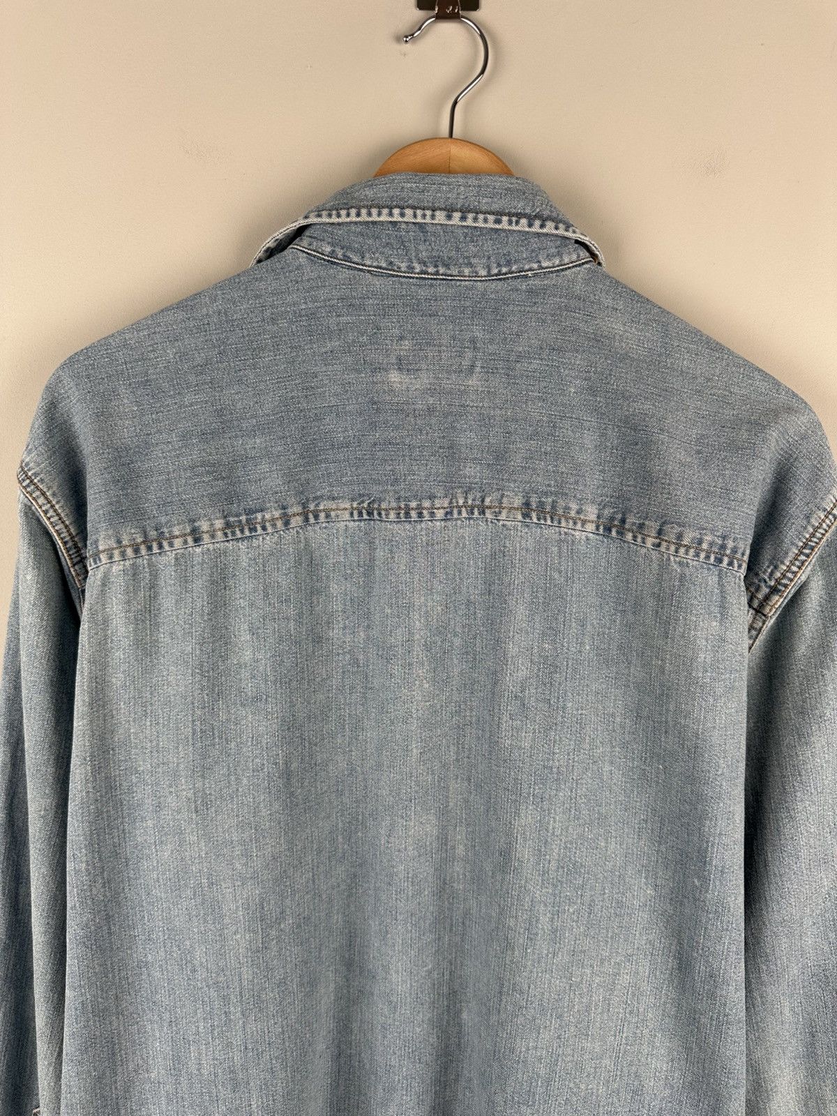 DKNY Vintage 90s Dkny Denim Shirt Oversized Button Up Shirt Size US XL / EU 56 / 4 - 4 Thumbnail