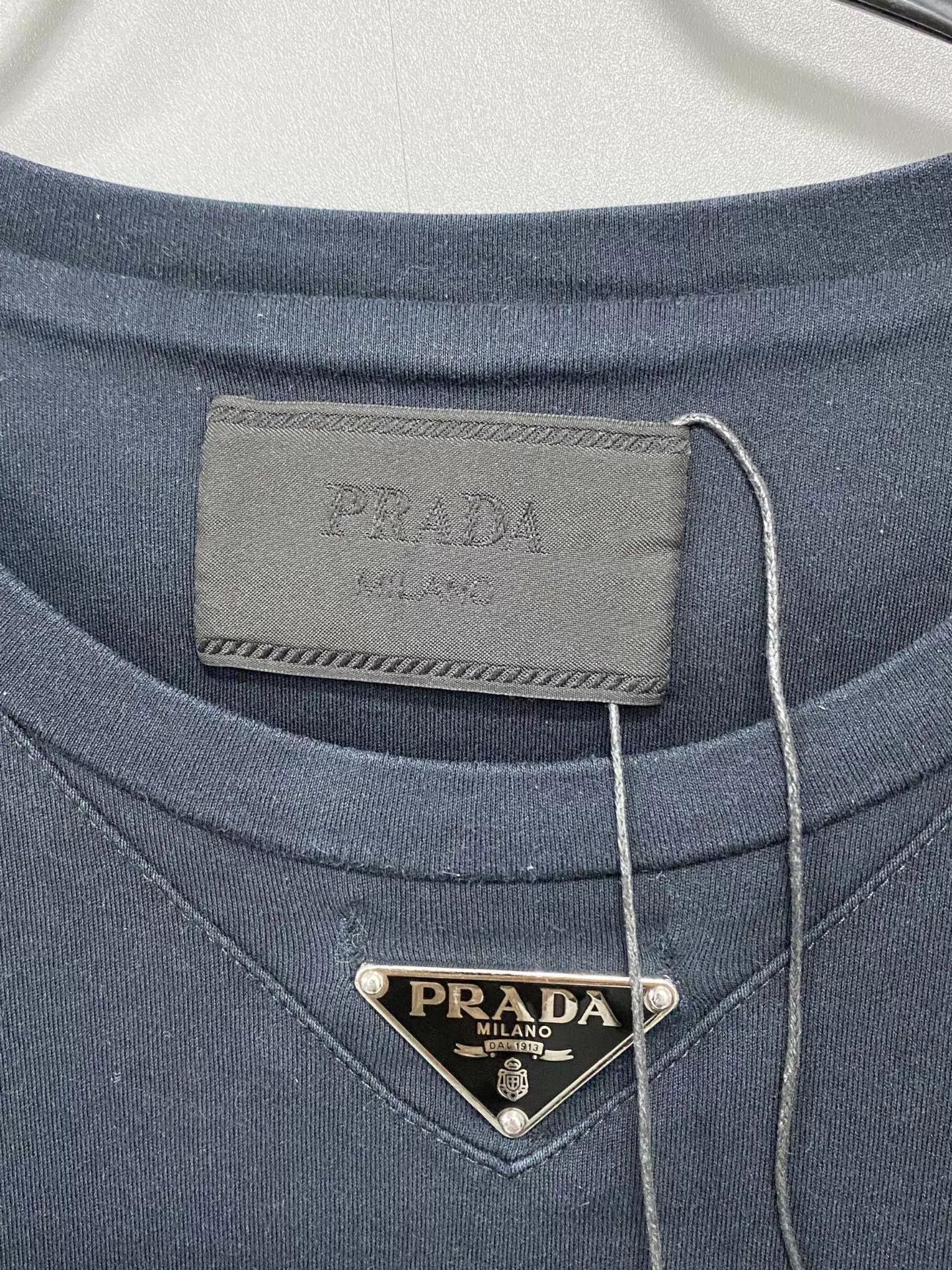 Prada PRADA Black Triangle Logo Short-Sleeve Tee S 95 New (Sew) Size US S / EU 44-46 / 1 - 6 Thumbnail