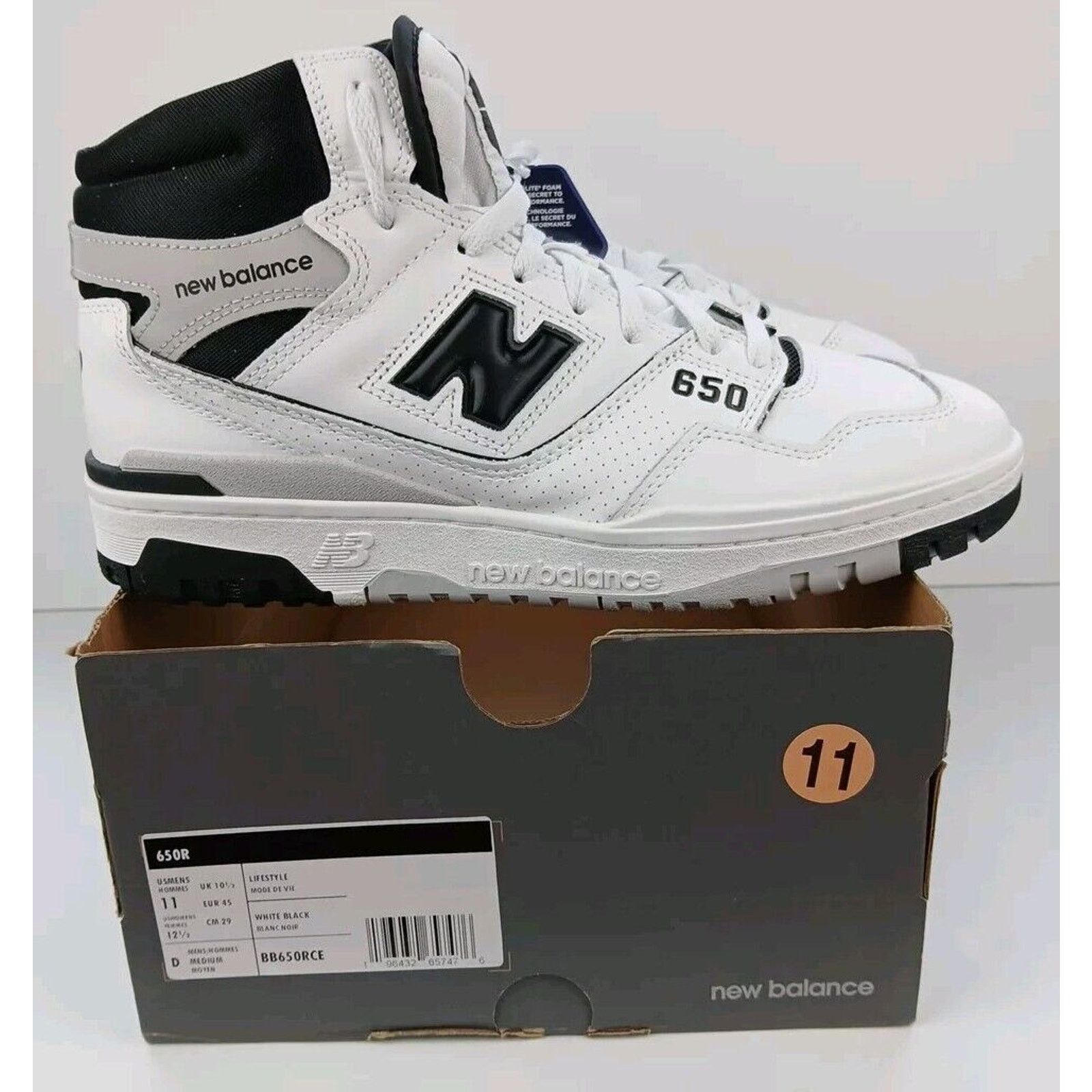New Balance New Balance 650R Lifestyle White / BLK Shoes Men's Sz 11 Size US 11 / EU 44 - 1 Thumbnail