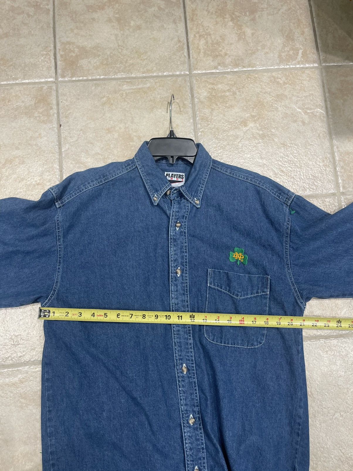 Other Vintage Notre Dame Chambray Light Denim Shirt Men's M Size US M / EU 48-50 / 2 - 8 Thumbnail