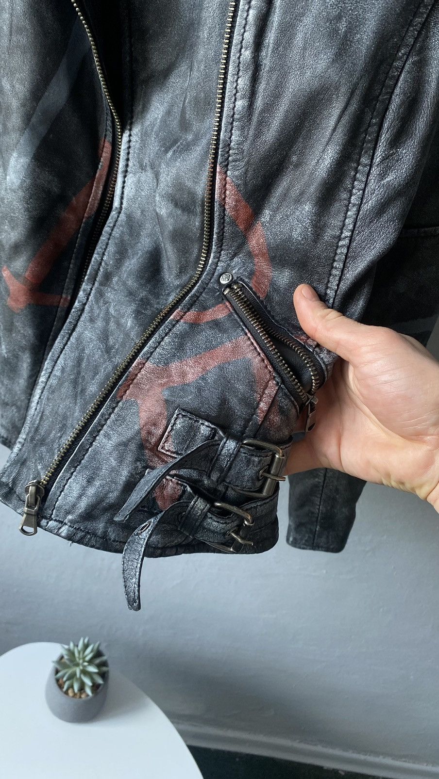 Other Blue Monkey Woman’s leather biker jacket size S Size S / US 4 / IT 40 - 8 Thumbnail