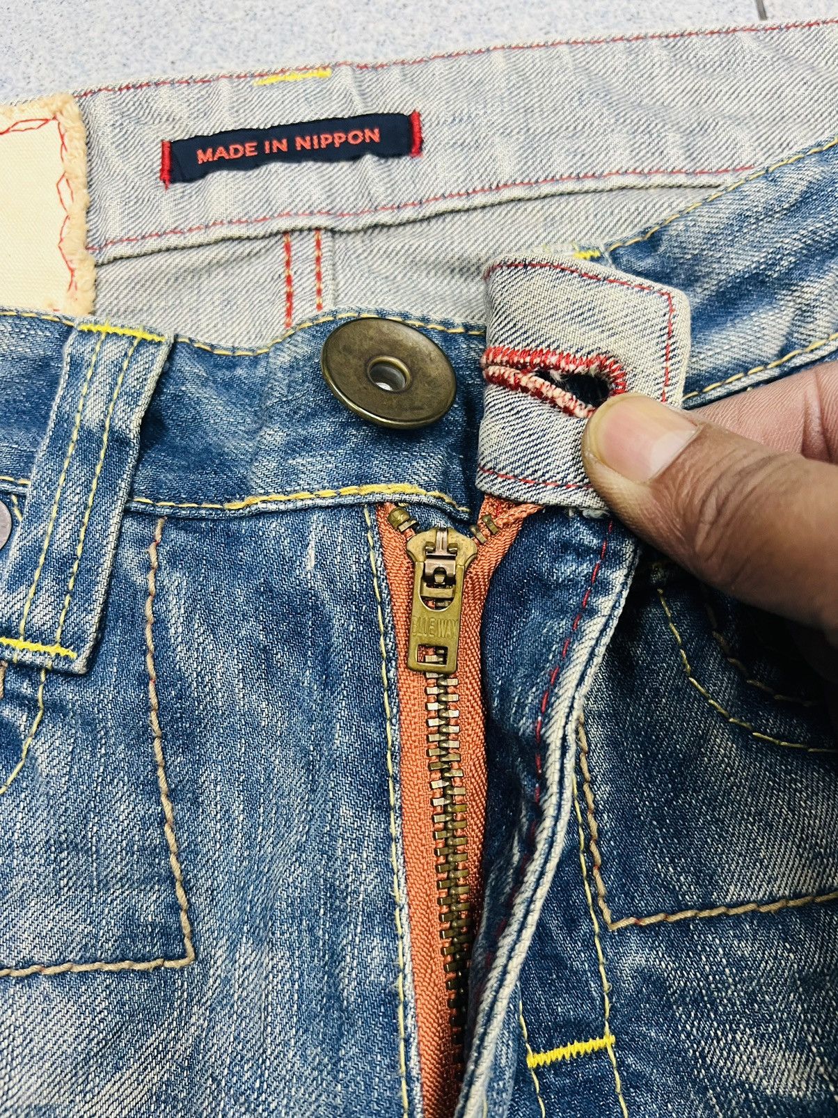 14th Addiction × Beauty Beast × Japan Blue Vintage Blue Way Rusty Flare Denim Size US 30 / EU 46 - 11 Thumbnail