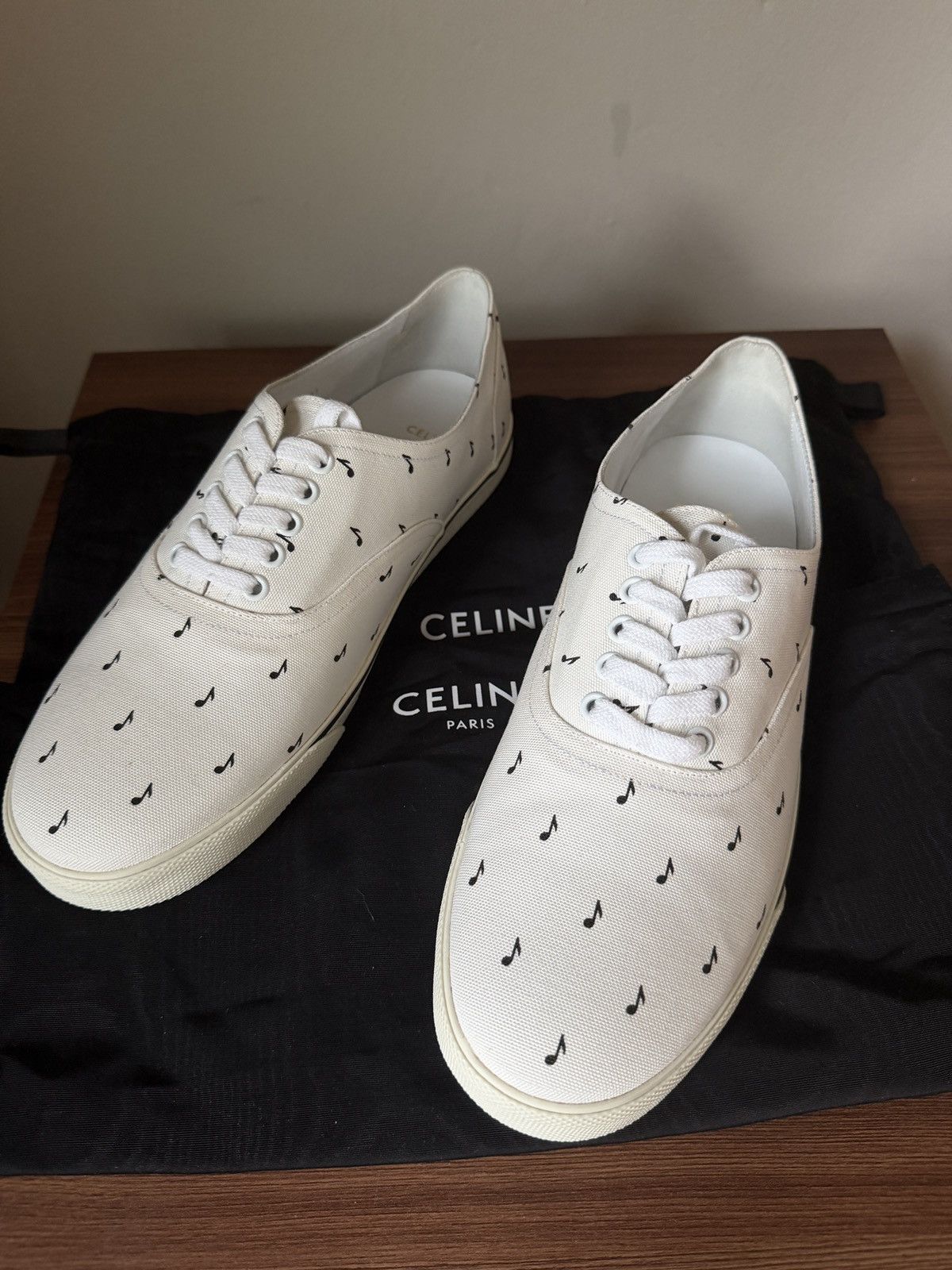 Celine Celine White Elliot Music Note GAT - BNIB - Hedi Slimane Size US 11.5 / EU 44-45 - 1 Thumbnail